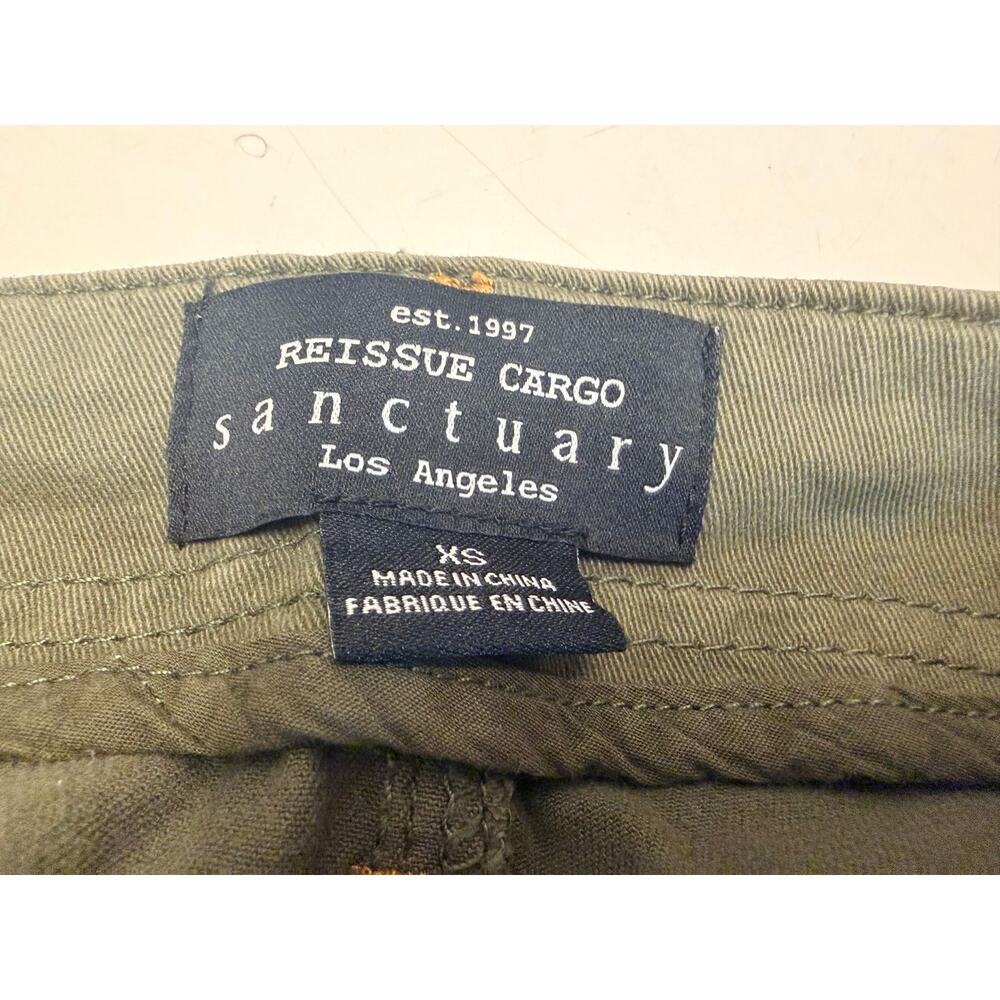NWT Sanctuary Los Angeles Reissue Wide Leg Cargo Utility Pants in Olive Size XS - Picture 6 of 6